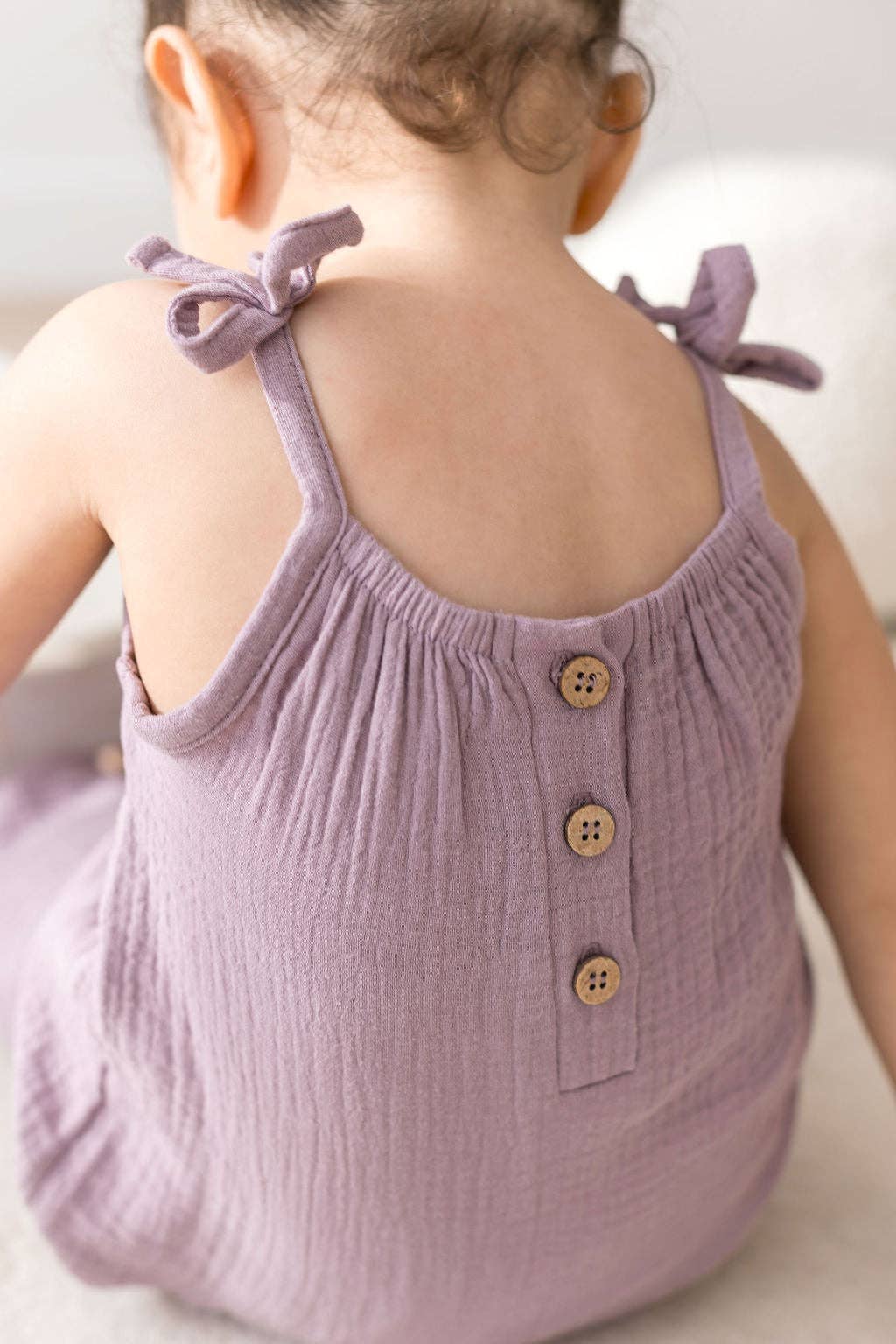 Sleeveless Bow Strap Jumpsuit | Lilac