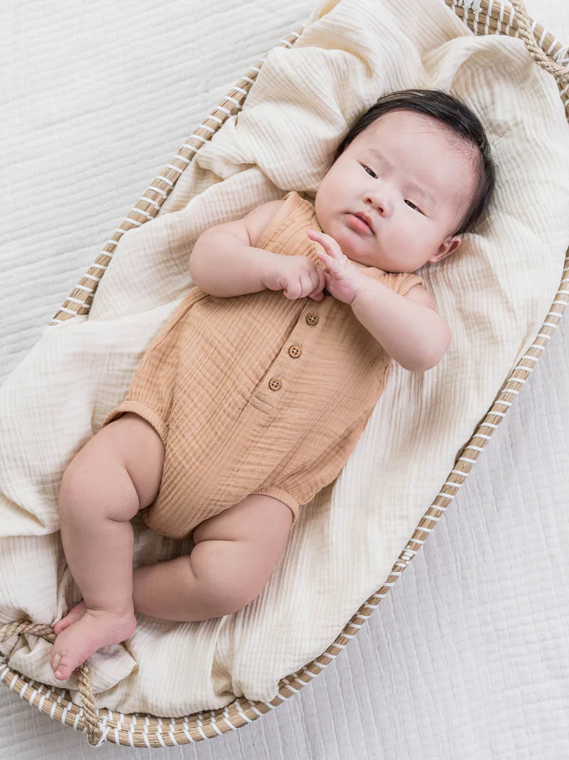 Organic Baby Bowie Muslin Bubble Romper - one 6-12m left!