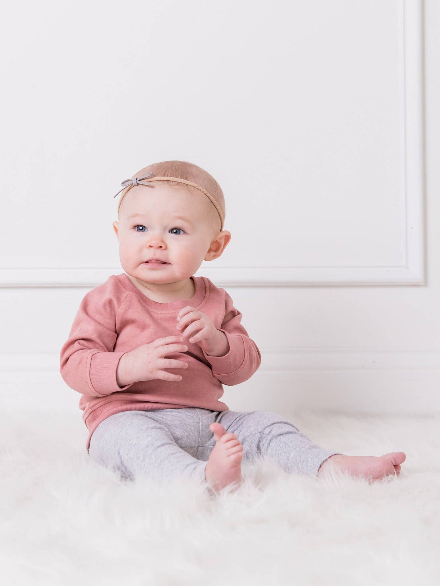 Organic Baby and Kids Portland Pullover - Rose