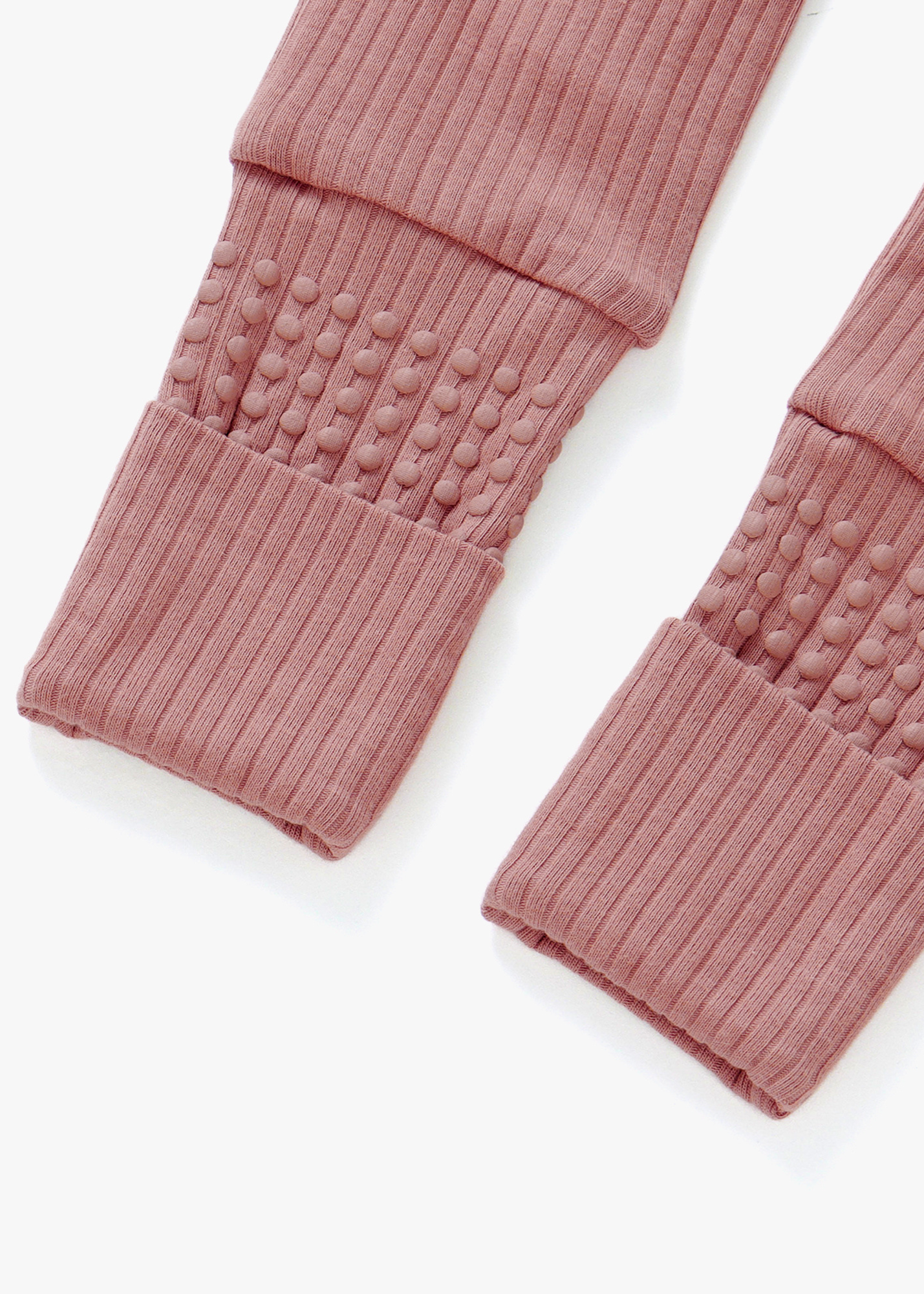 Ribbed Zipper Romper | Vintage Rose