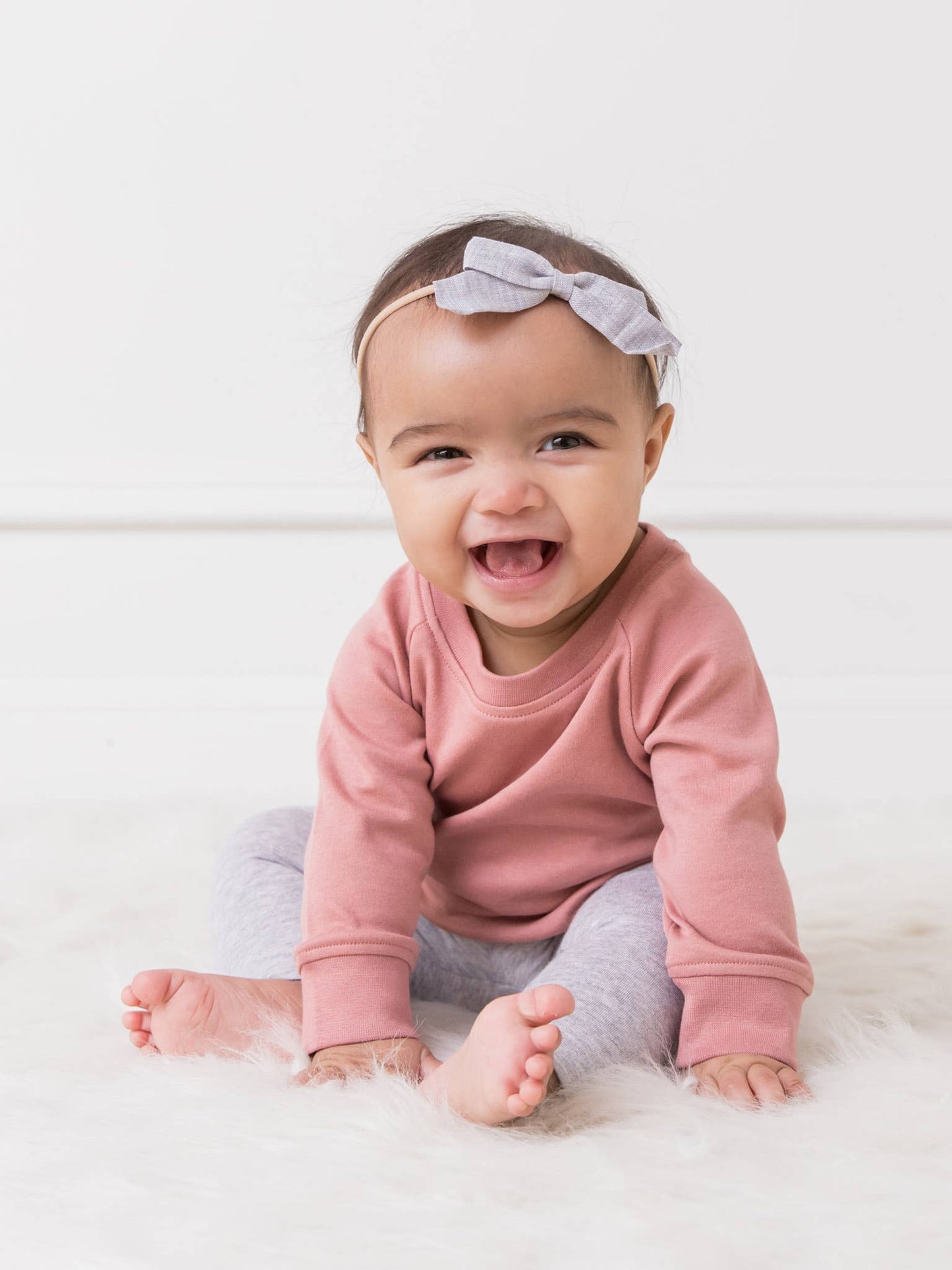 Organic Baby and Kids Portland Pullover - Rose