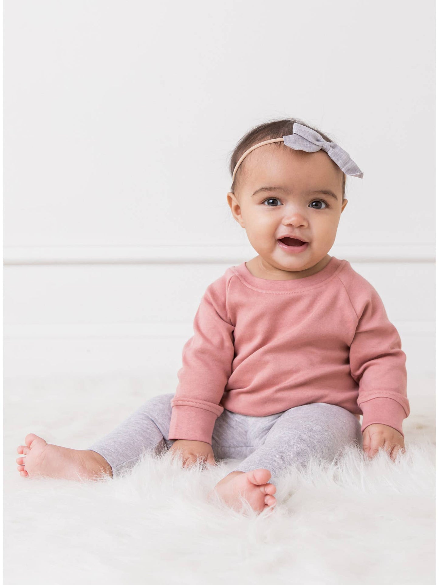 Organic Baby and Kids Portland Pullover - Rose