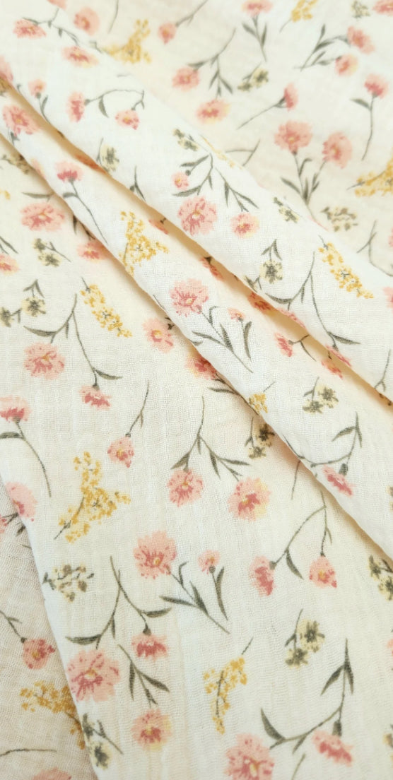 Ivory Floral Blanket - one left!