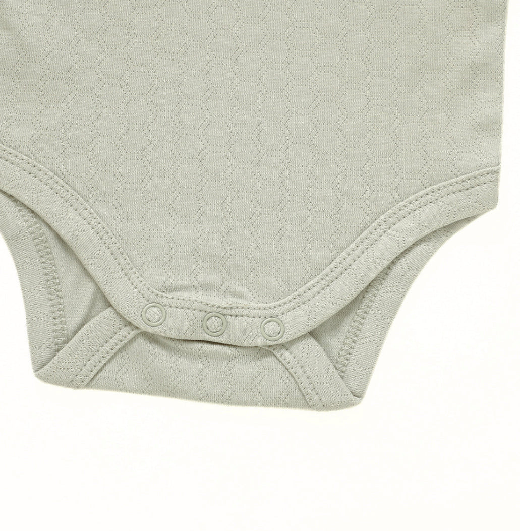 The Rennes Bodysuit - Pistachio Honeycomb
