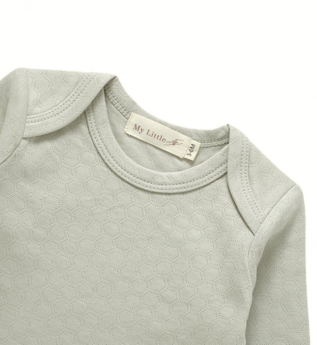 The Rennes Bodysuit - Pistachio Honeycomb