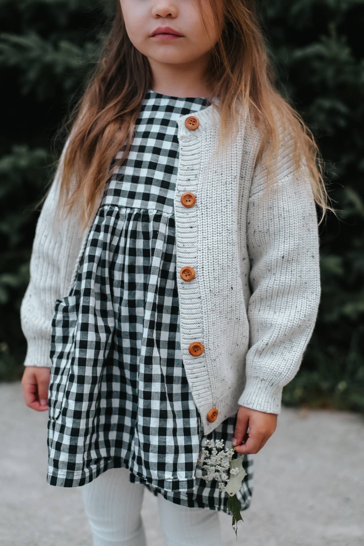 Children's Cotton Knit Cardigan - Speckled