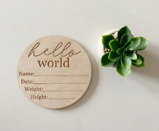 Hello world Baby Announcement