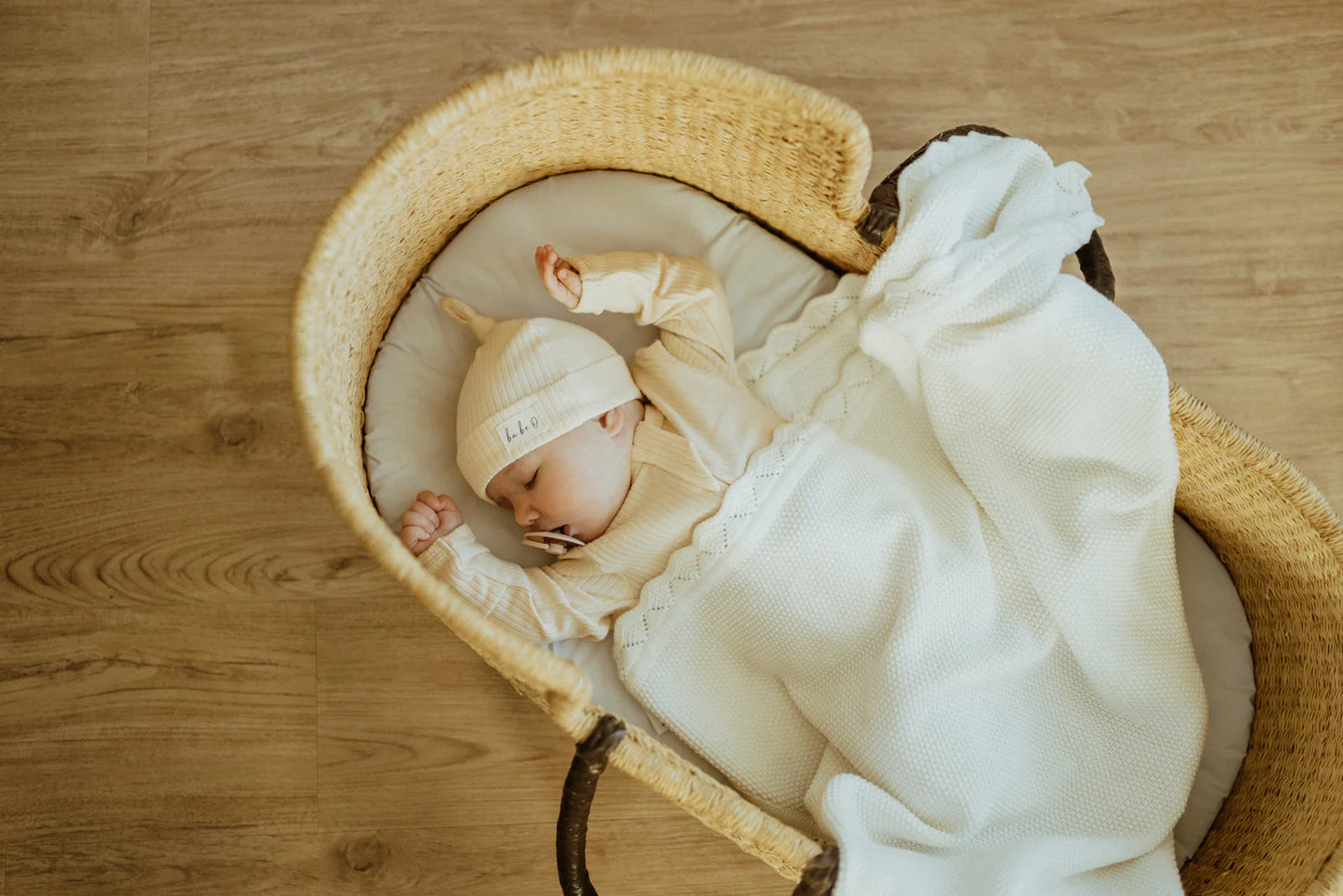 Knit Heirloom Blanket - Milk