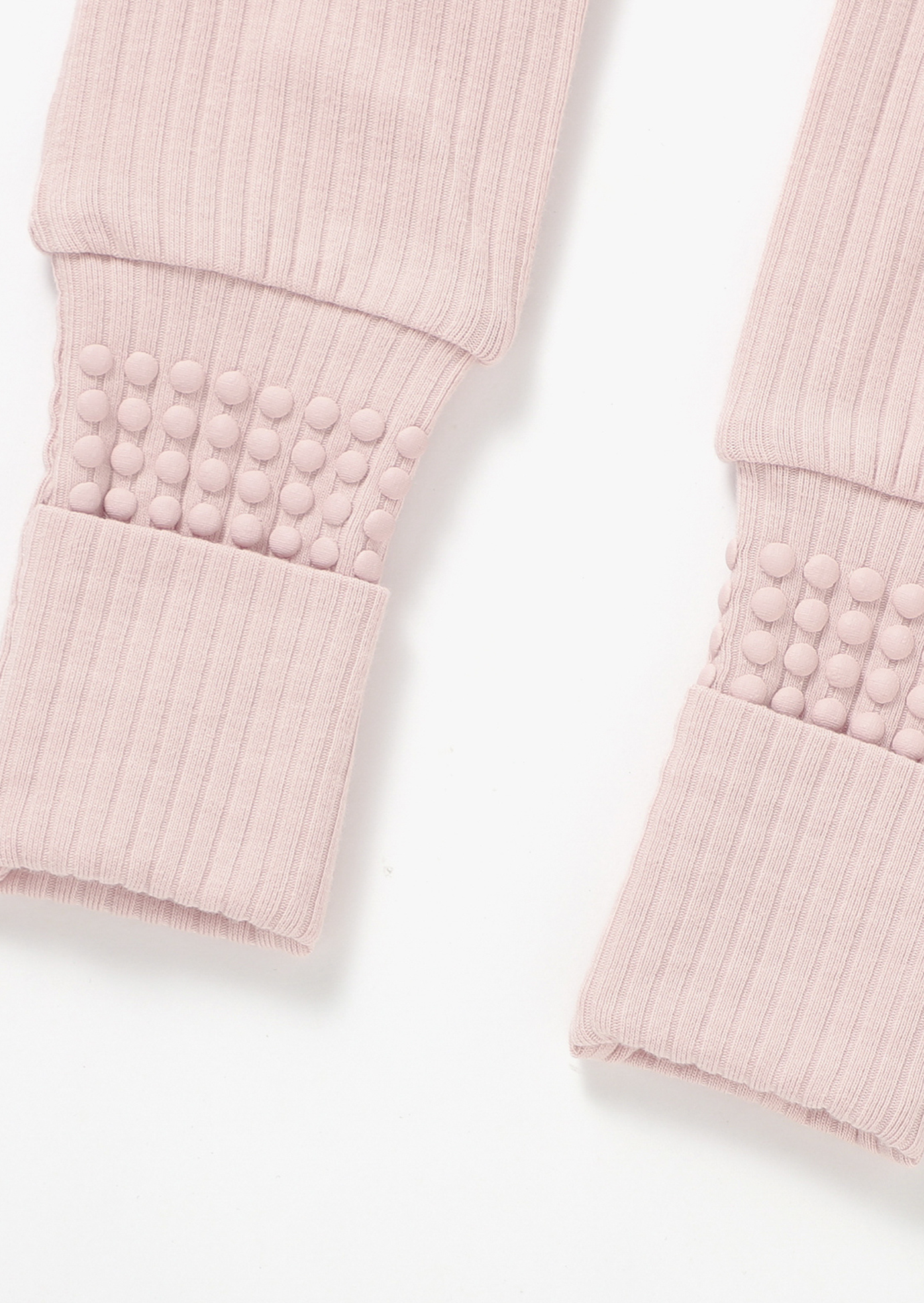 Ribbed Zipper Romper | Blush