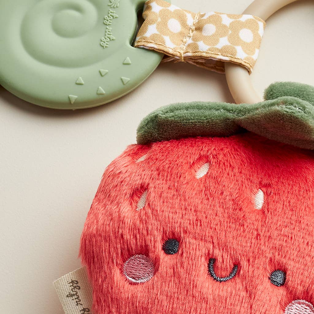 Itzy Pal™ Plush + Teether STRAWBERRY