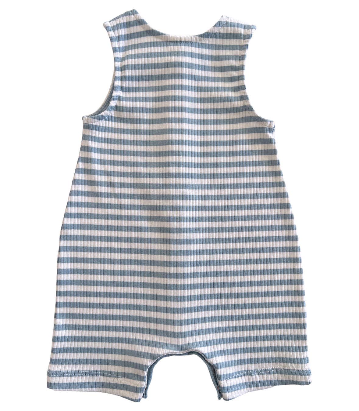 Dusty Blue Stripe / Organic Ribbed Bay Shortie - 3-6m left!