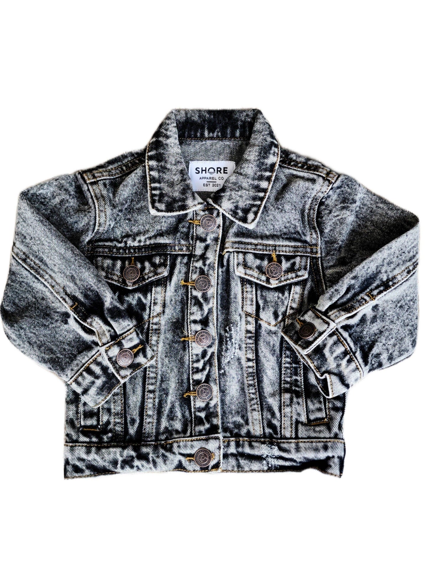 Baby/Kids Black Acid Wash Jean Jacket