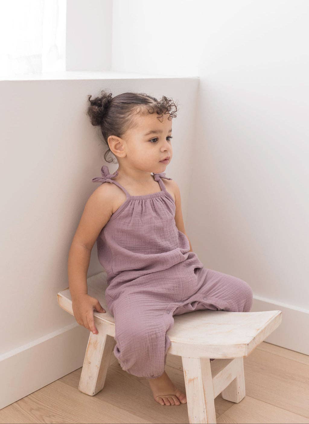 Sleeveless Bow Strap Jumpsuit | Lilac