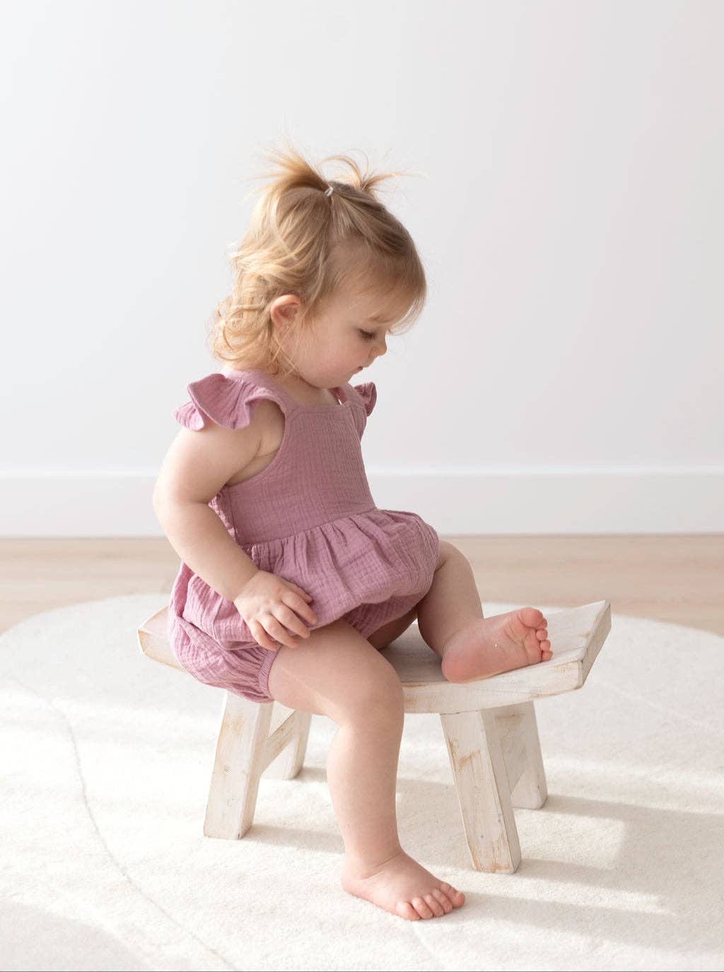 Flutter Bubble Romper | Mauve
