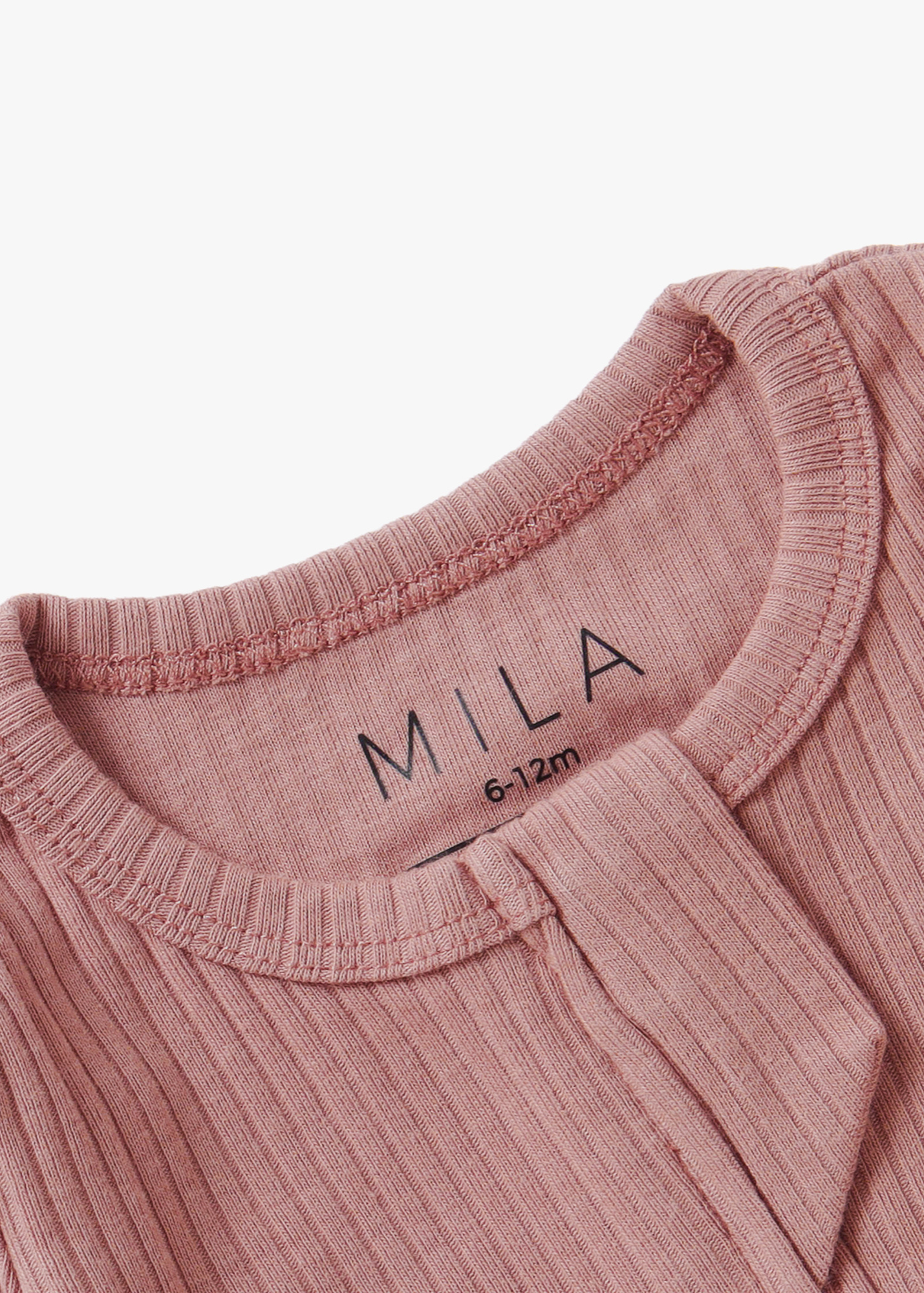 Ribbed Zipper Romper | Vintage Rose