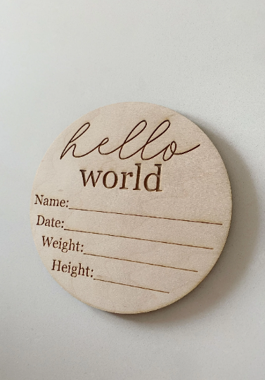 Hello world Baby Announcement