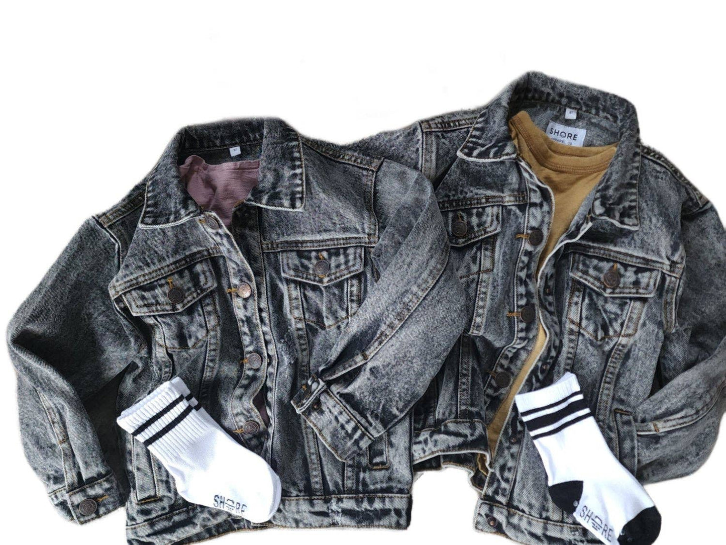 Baby/Kids Black Acid Wash Jean Jacket