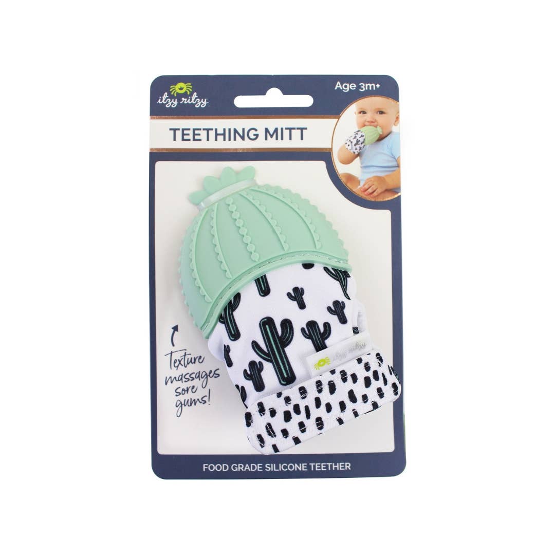 Itzy Mitt™ Silicone Teething Mitts BUNNY/CACTUS