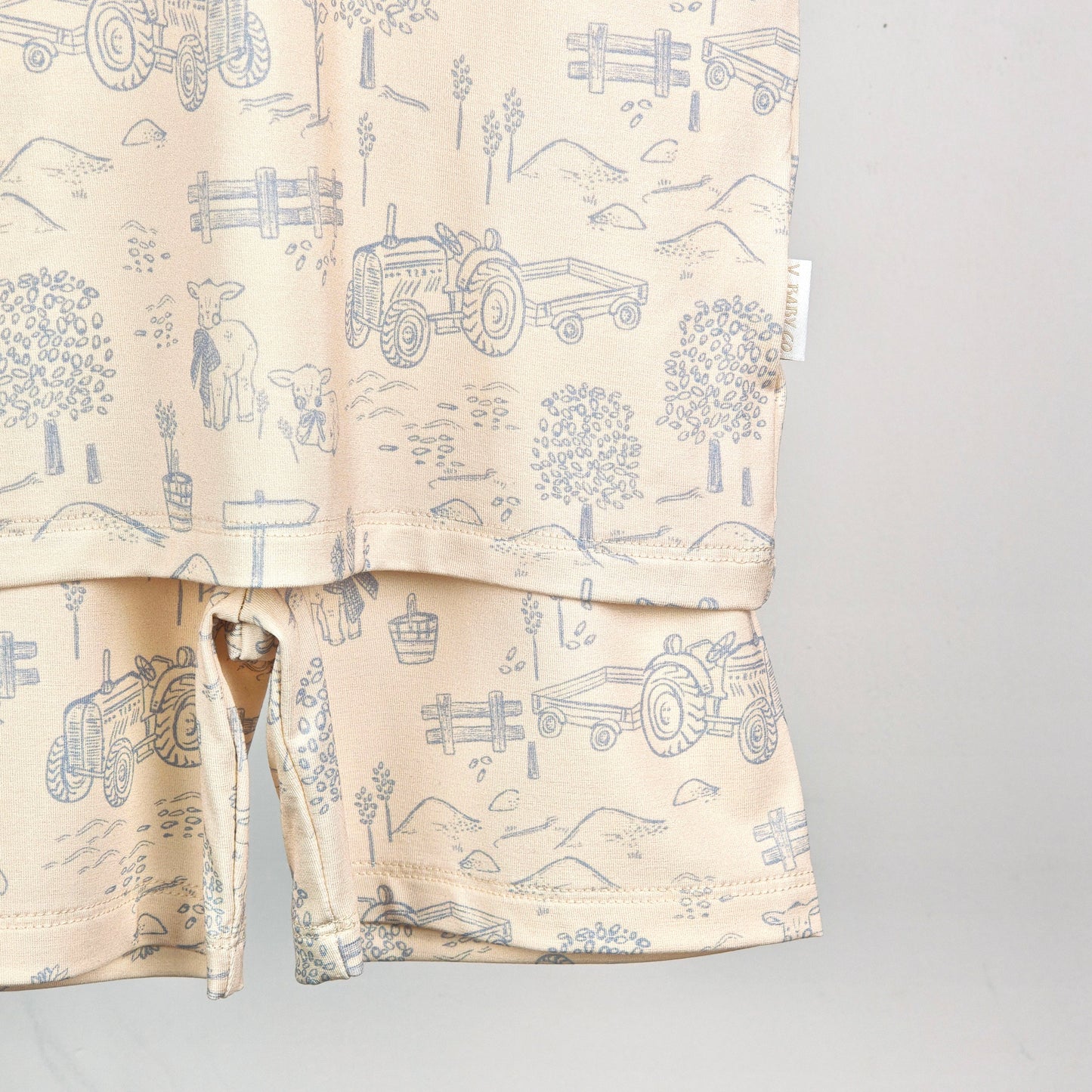 PREORDER - Farmyard Toile Bamboo Short Set