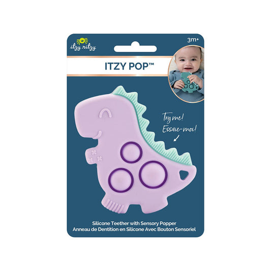 Itzy Pop Lilac Dino sensory popper