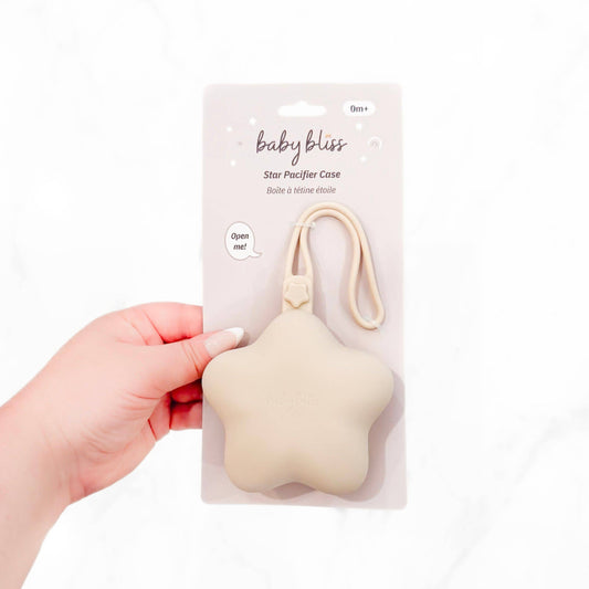 Star Pacifier Holder Case - Almond