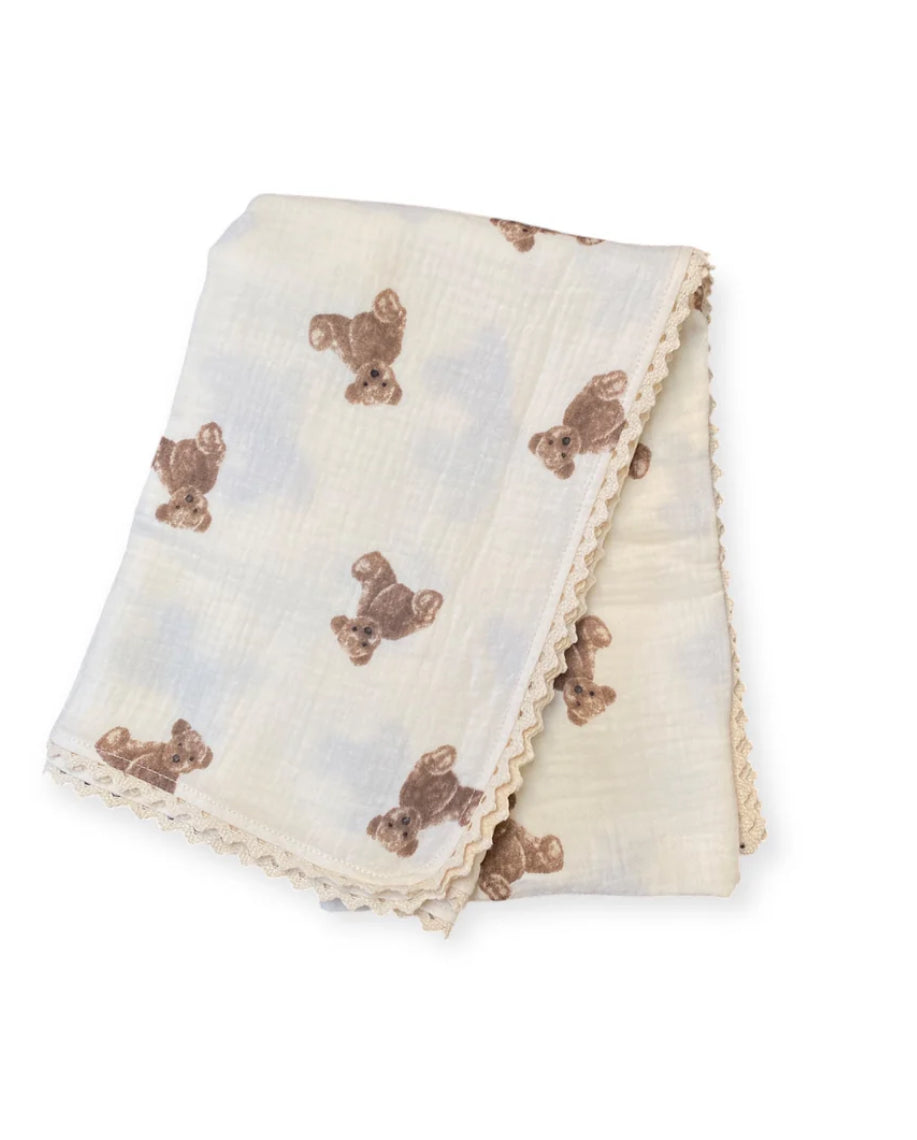 Teddy Muslin Blanket