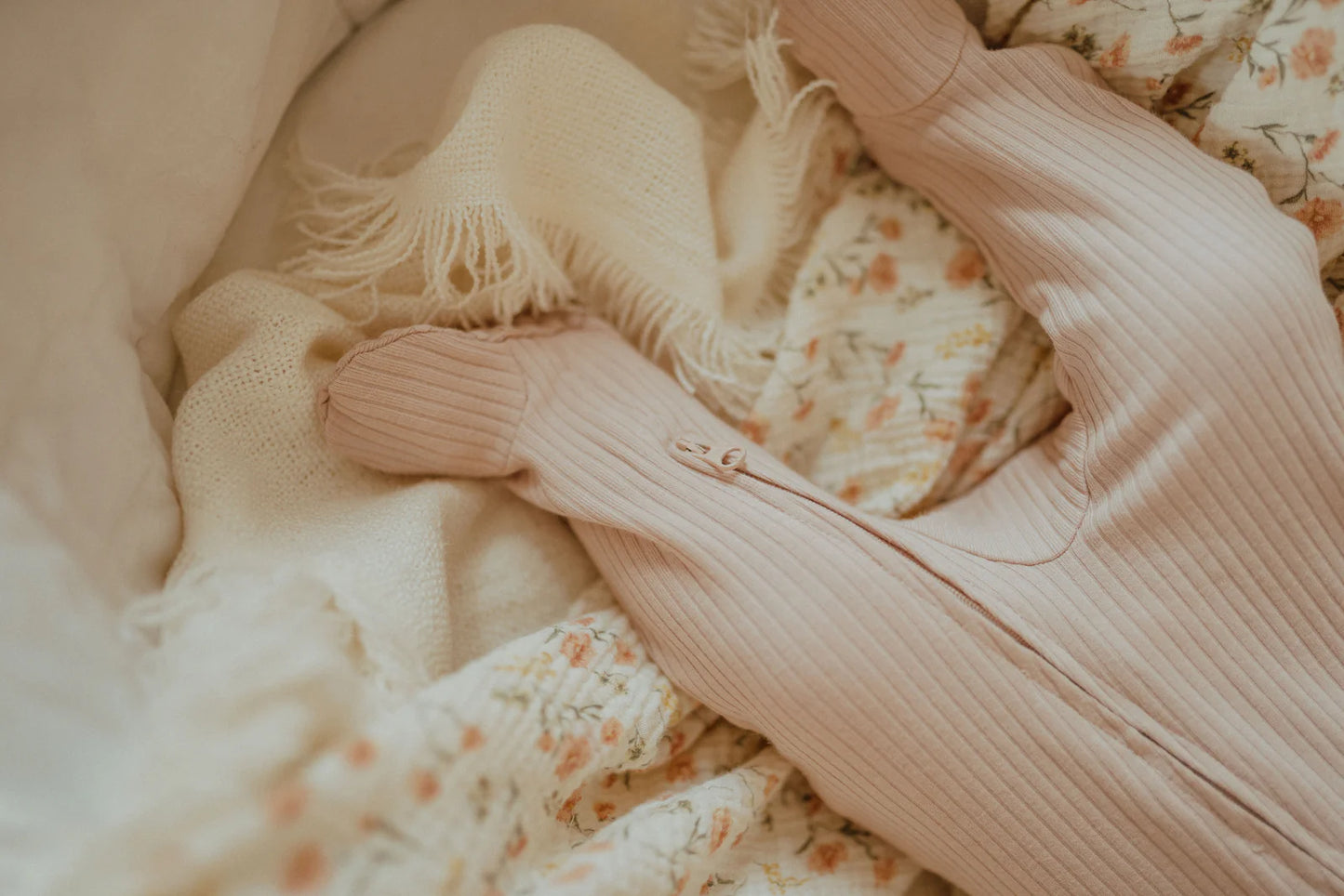 Ribbed Sleeper - Blush
