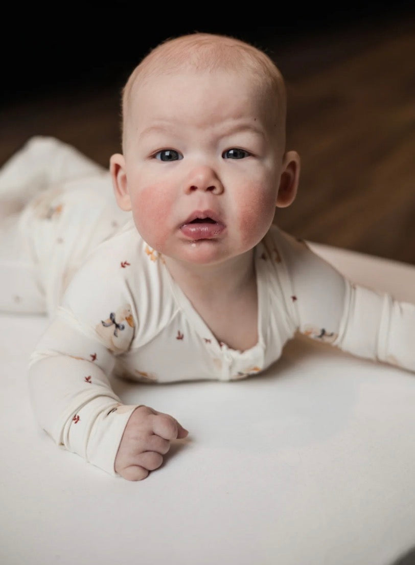 Bamboo Convertible Footie - Gosling - one left newborn!