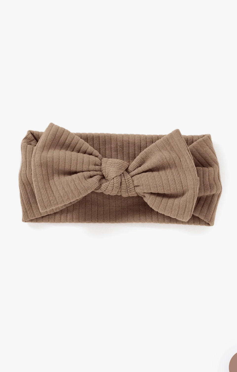 Ribbed headband bow - cappuccino
