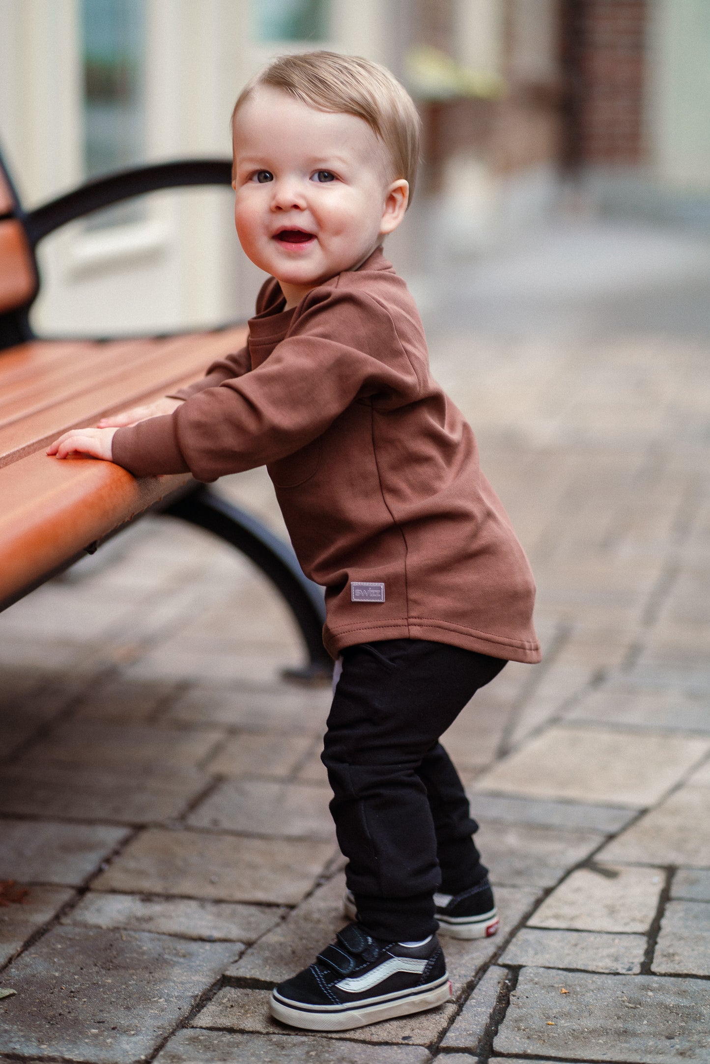 Pocket Long Sleeve Top - Walnut