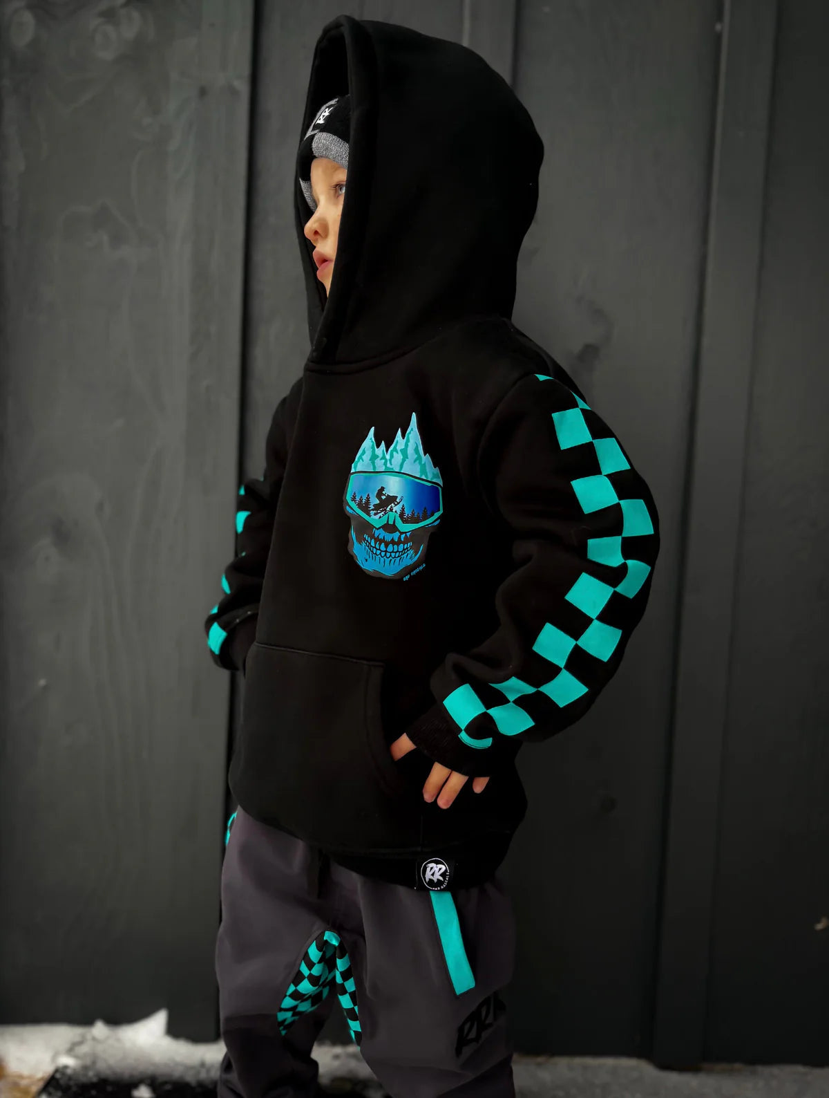 PREORDER - blue skull mountain hoodie