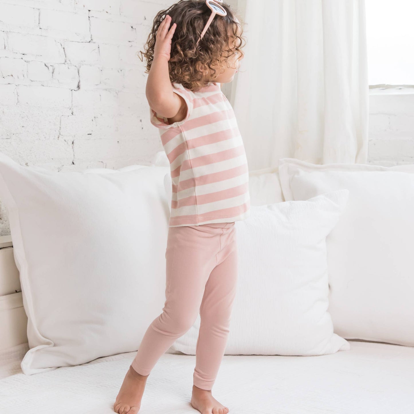 Organic Baby and Kids Classic Leggings - Blush