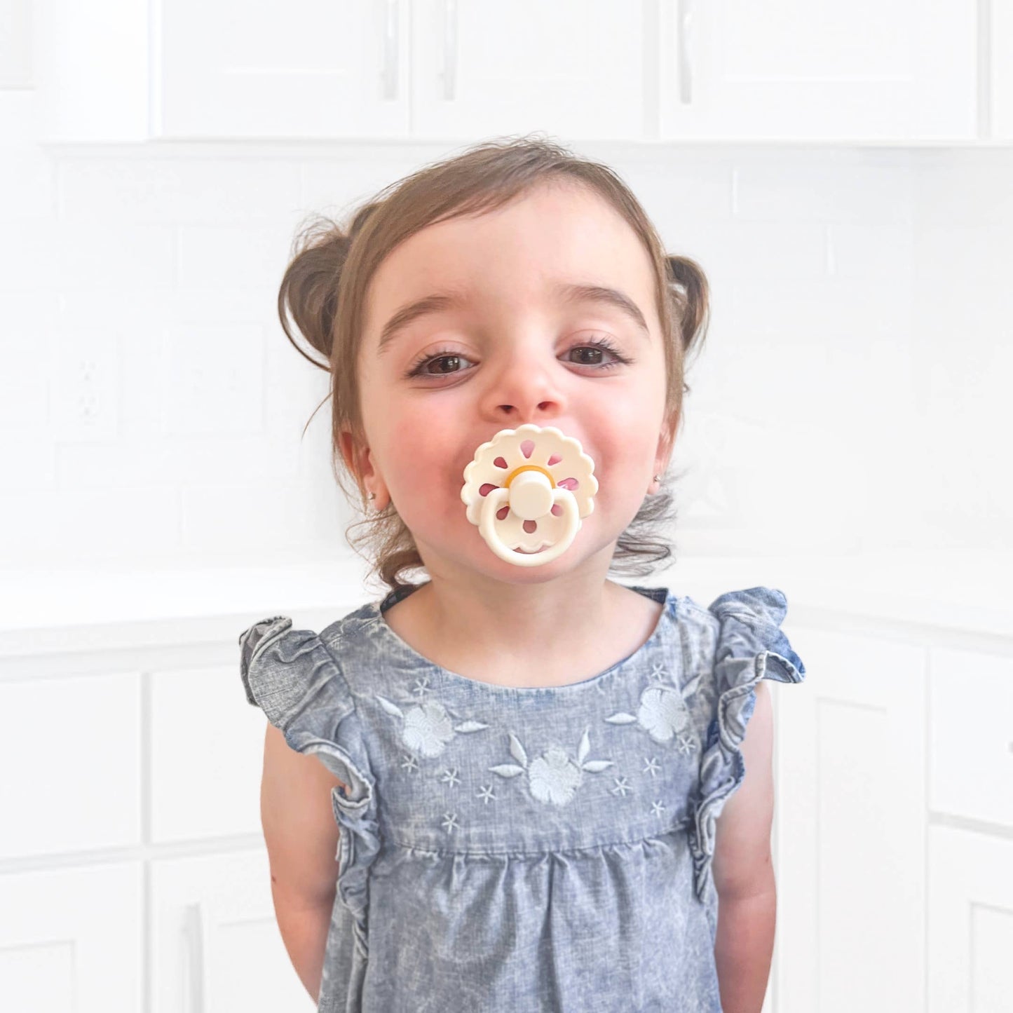 Natural Latex Pacifiers - Size 1 (0-6M) Blush & Cream
