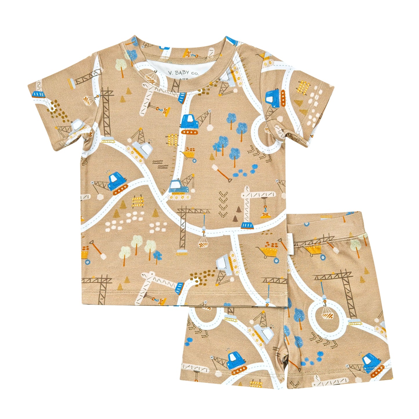 Bulldozer 2 piece bamboo set - 6-12m left!