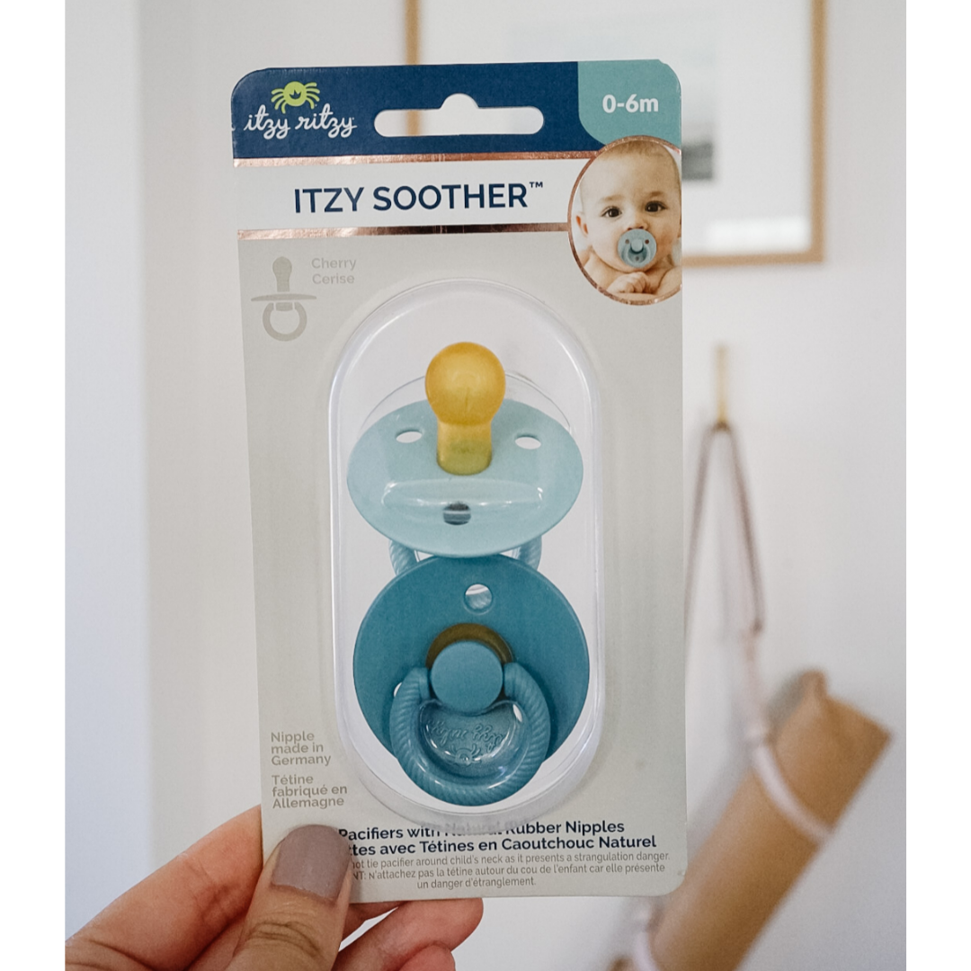 Itzy Soother™ Natural Rubber Paci Sets PINK/BLUE