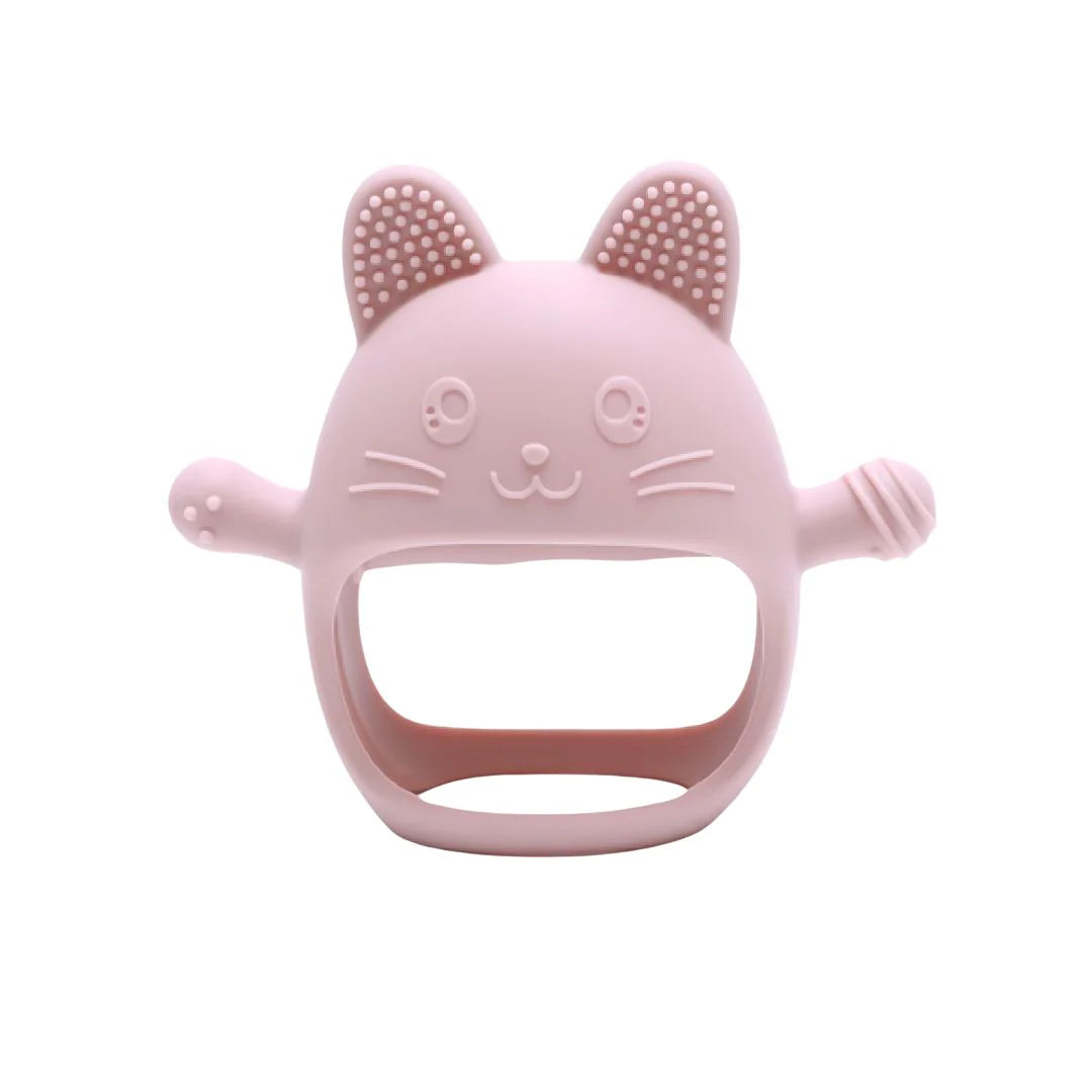 Cat Teething Mitt - Pink