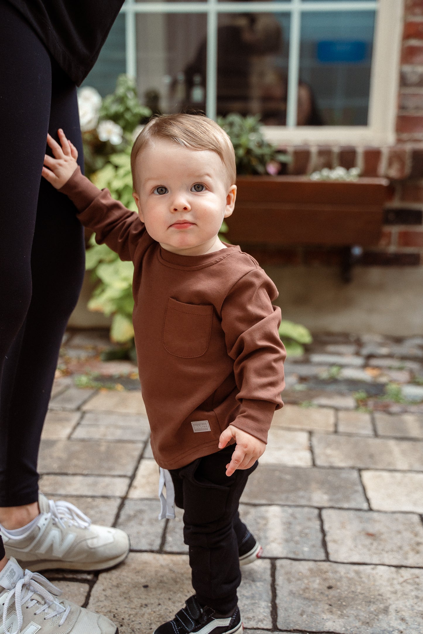 Pocket Long Sleeve Top - Walnut