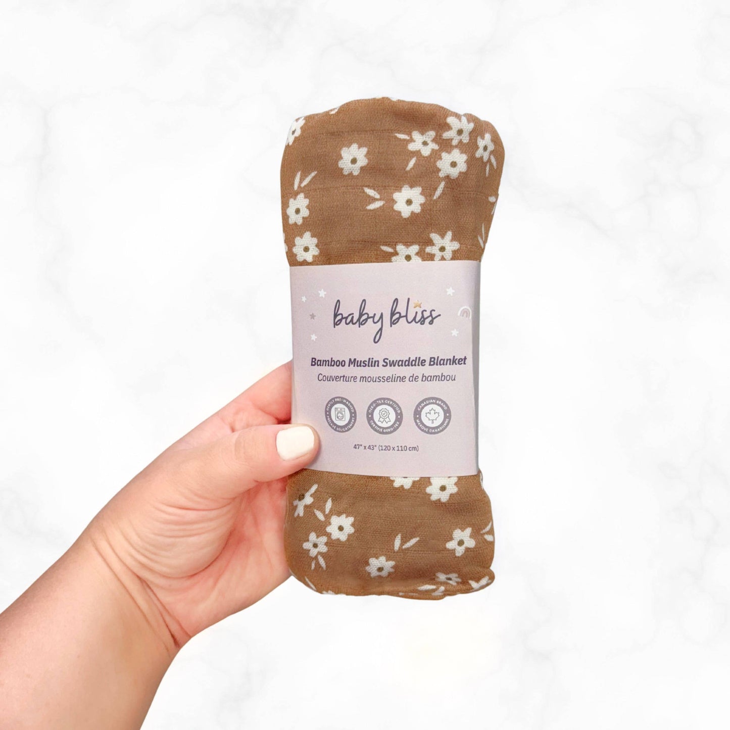 Baby Muslin Bamboo Cotton Swaddle Blanket - Large