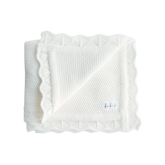 Knit Heirloom Blanket - Milk