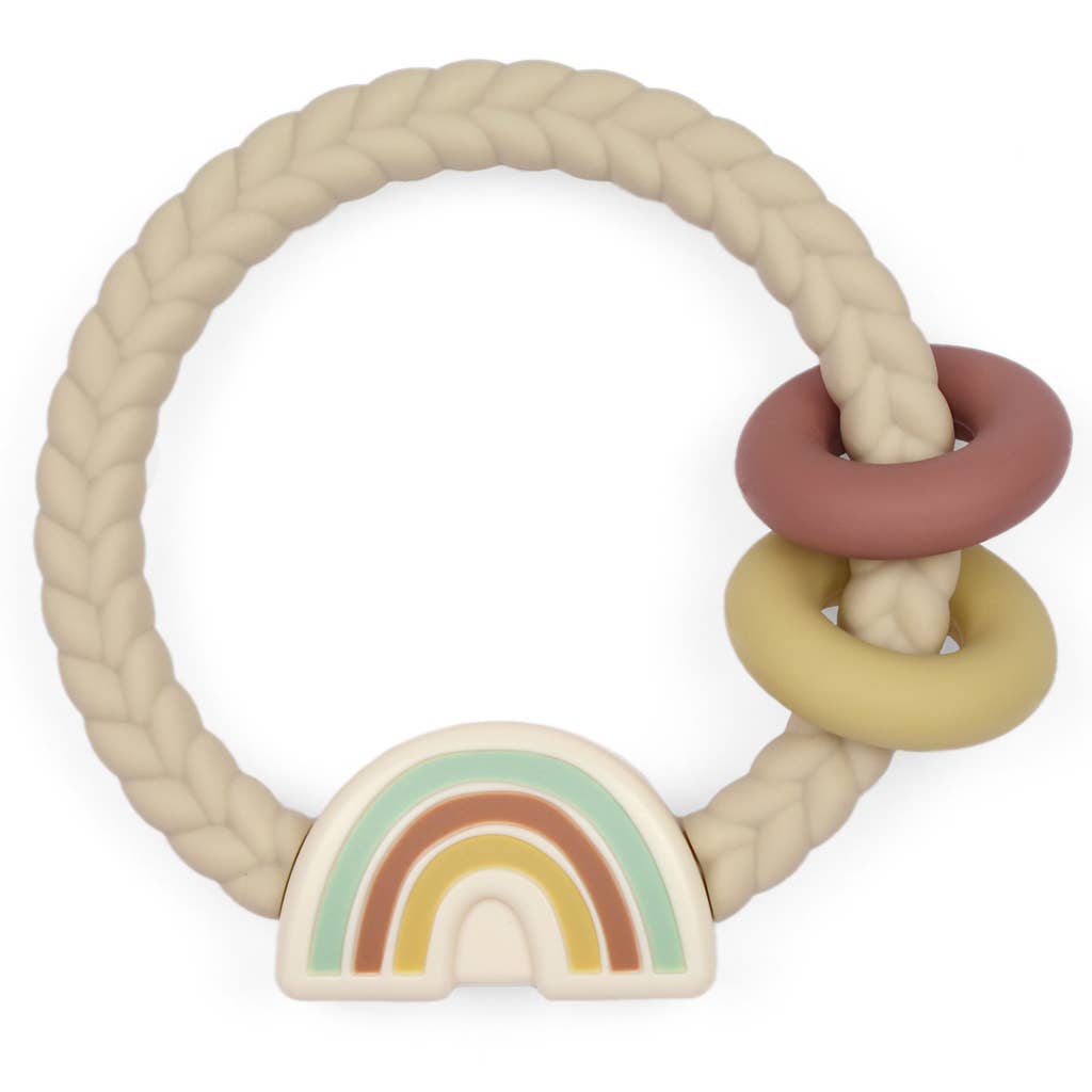 Ritzy Rattle™ Silicone Teether Rattles PINK/NUDE