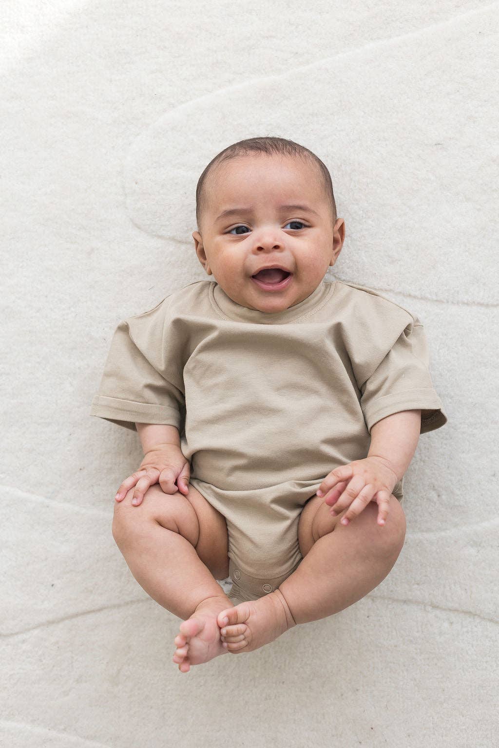 Short Sleeve Bubble Romper | Dune