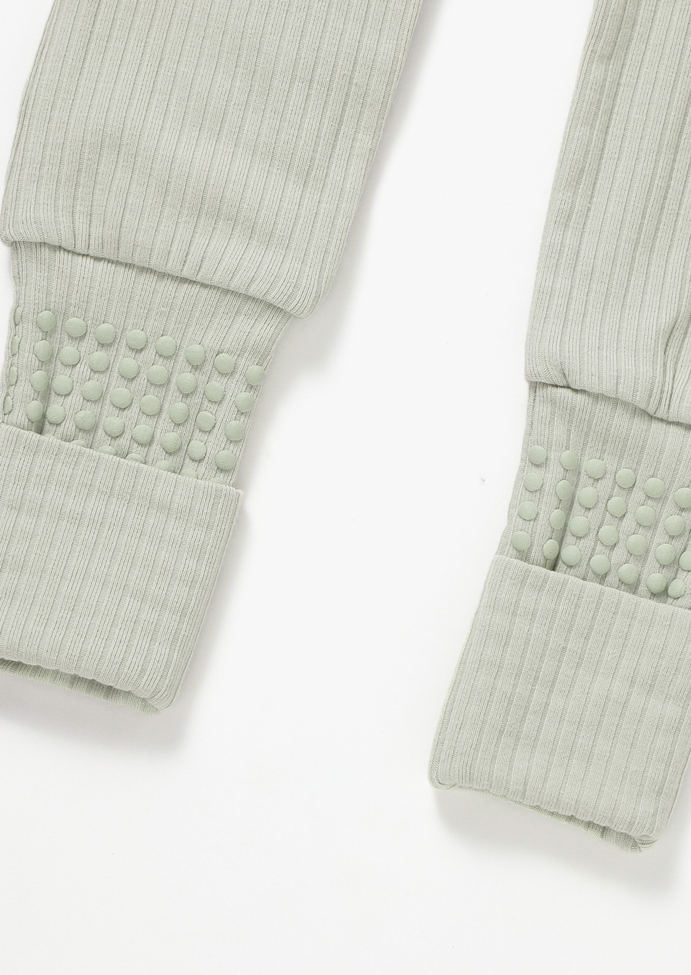 Ribbed Zipper Romper | Pistachio - 0-3m left!