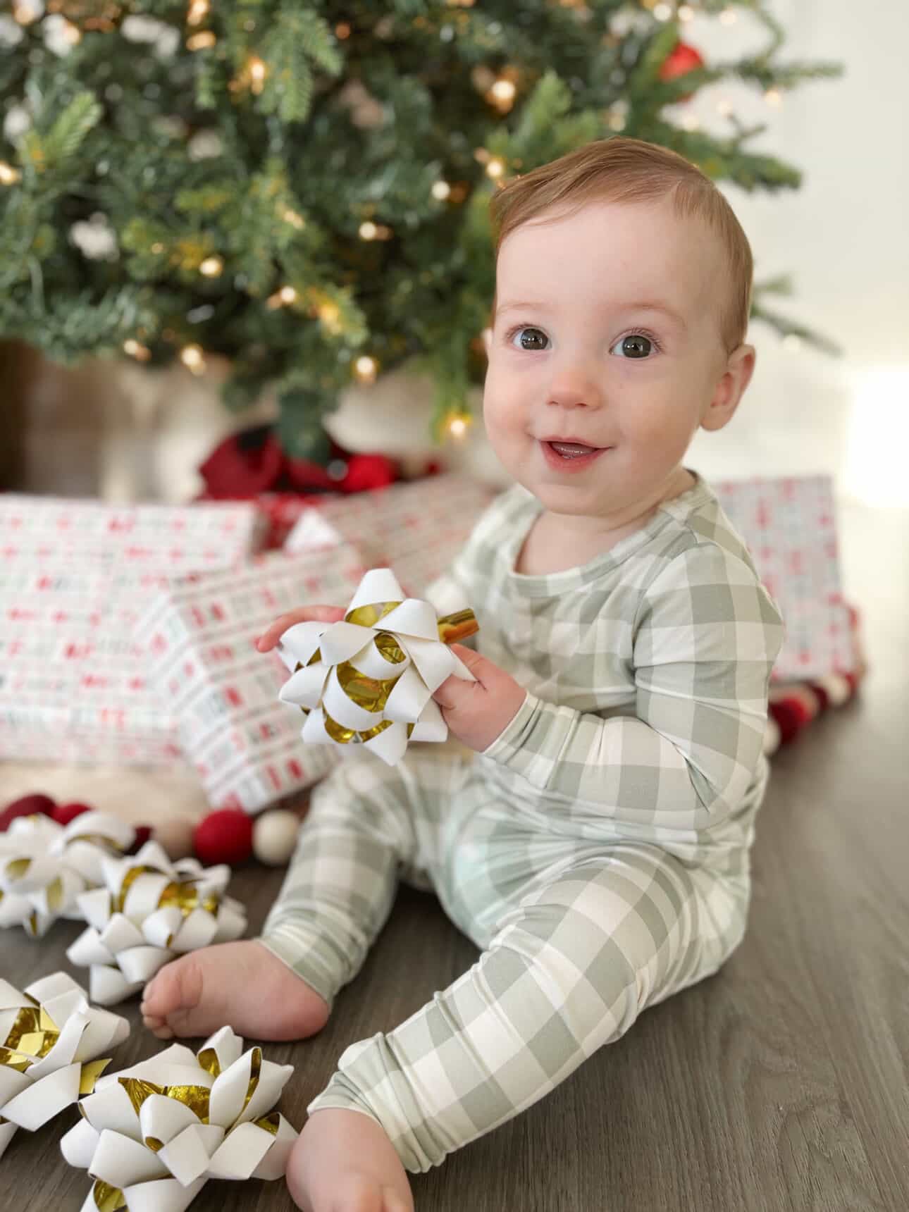 Sage Green Gingham - Bamboo Zipper Onesies