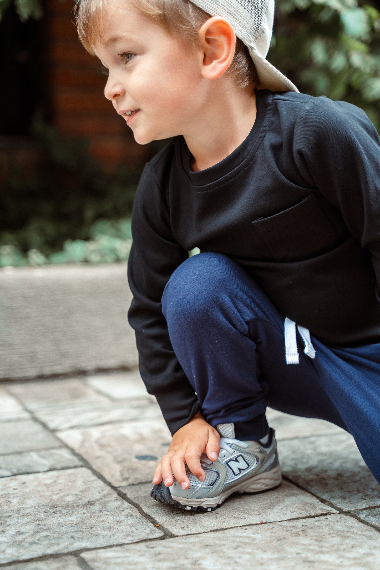 Pocket Long Sleeve Top - Black