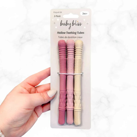 Hallow Teething Tubes - Pink