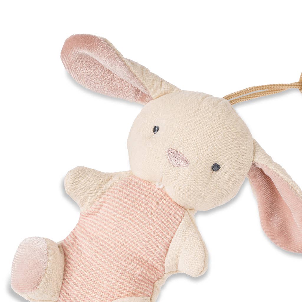 Bitzy Pal Natural Rubber Pacifier & Plush - Cow & Bunny