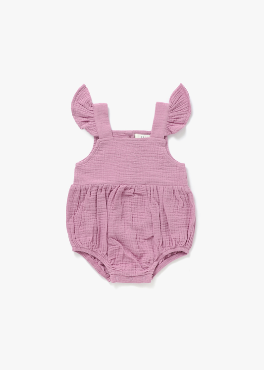 Flutter Bubble Romper | Mauve