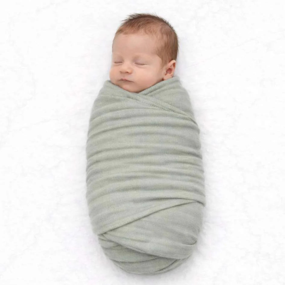 Baby Muslin Cotton Swaddle Blanket - Light Sage