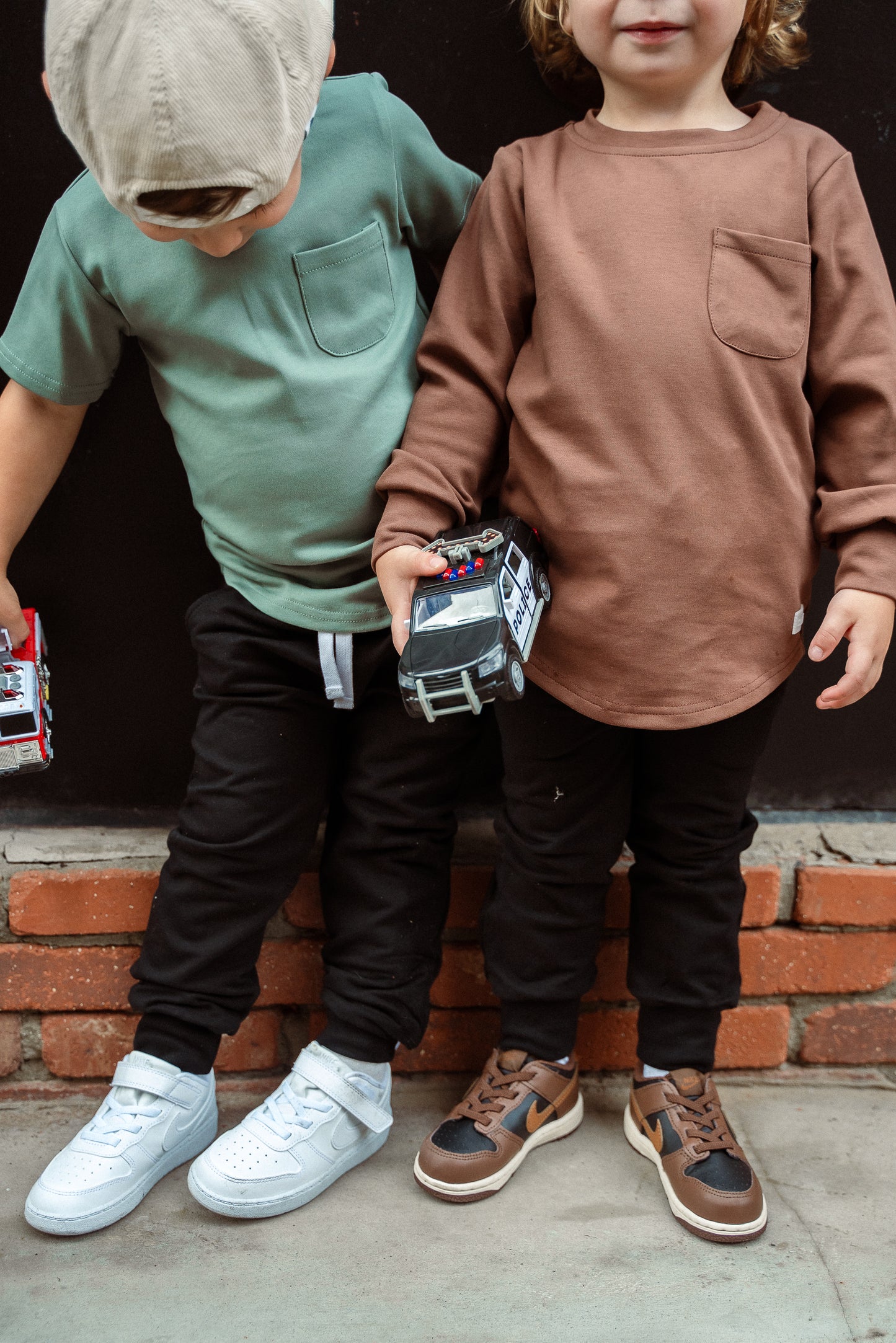 Pocket Long Sleeve Top - Walnut
