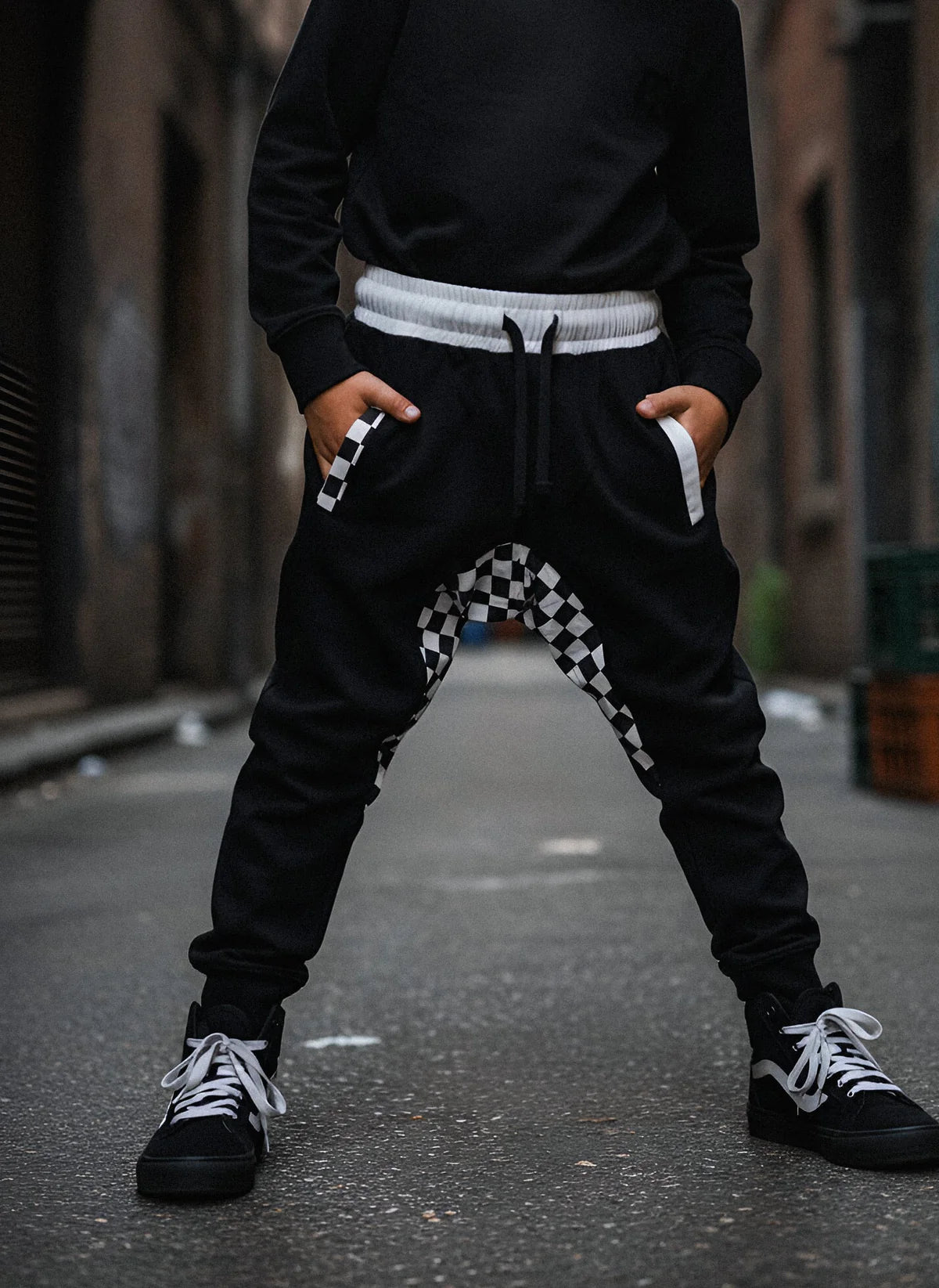 PREORDER - Jersey Jogger - white checkered
